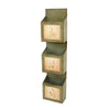 41.54" x 5.12" x 9.25" Green, Rustic, Vertical - Newspaper &amp;amp; Magazine Rack