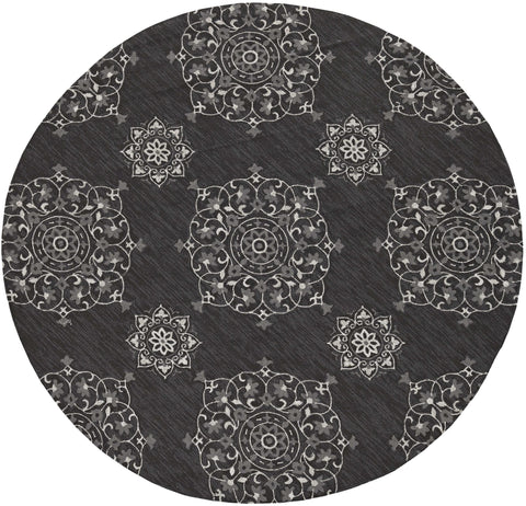 Image of 60" X 90" Charcoal Polypropelene Rug