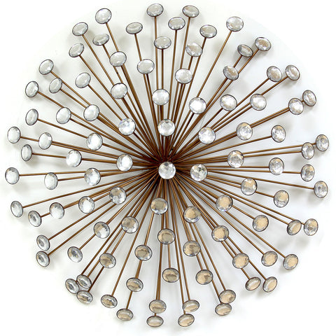 Image of Bronze Acrylic Burst Metal Wall Decor