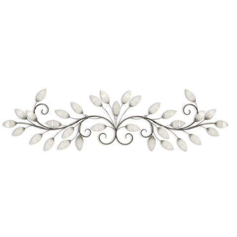 Image of Brushed Pearl Over The Door Metal Wall Decor