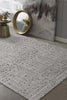 63" X 91" Grey Polyester Rug