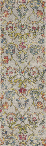 Image of 63" X 91" Grey Polypropelene Rug