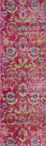 Image of 63" X 91" Pink Polypropelene Rug