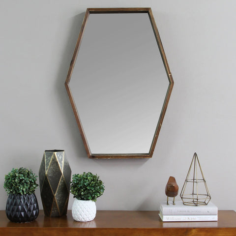 Image of Dark Wood Framed Wall Mirror