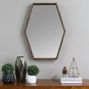 Dark Wood Framed Wall Mirror