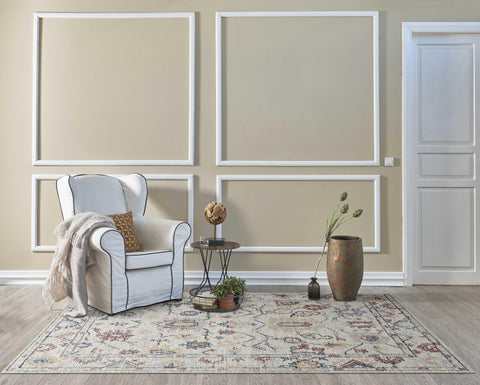 Image of 60" X 84" Ivory Wool Rug