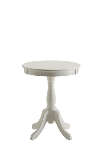 Image of 18" X 18" X 22" White Solid Wood Leg Side Table