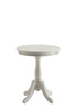 18" X 18" X 22" White Solid Wood Leg Side Table