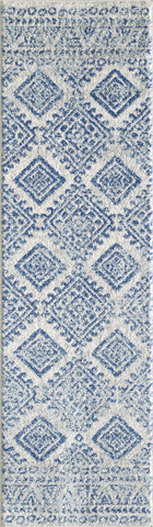 Image of 81" X 144" Ivory or Blue Polypropelene Rug