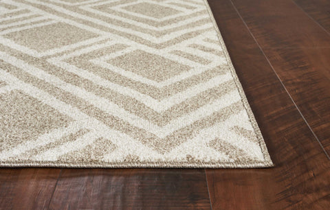 Image of 79" X 114" Beige Polypropelene Rug