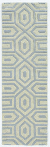 Image of 2 x 7 Runner Wool Grey Area Rug