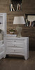 26" X 17" X 25" White Rubber Wood Elegant Nightstand