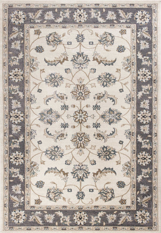 Image of 5 x 7 Polypropylene Ivory or Grey Area Rug