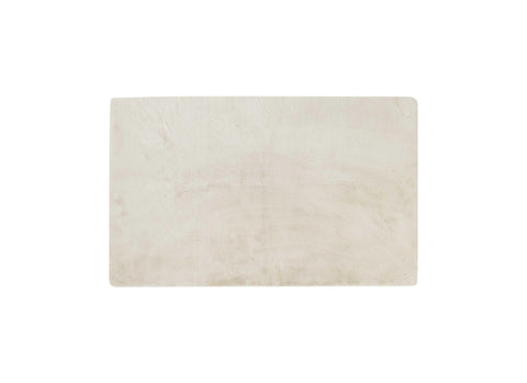 Image of Luxe Faux Rabbit Fur Rectangular Rug 3 x 5 - Ivory