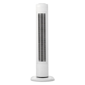 Oscillating Tower Fan, Three-speed, White, 5 9/10"w X 31"h