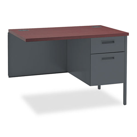 Image of Metro Classic Series Workstation Return, Right, 42w X 24d, Mahogany/charcoal