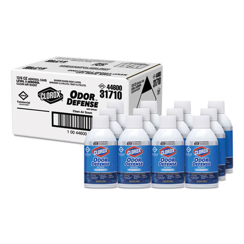 Image of Commercial Solutions Odor Defense, Wall Mount Refill, Clean Air, 6 Oz, 12/carton