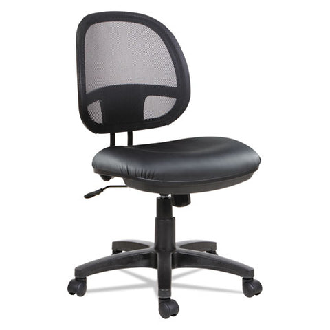 Image of Alera Interval Series Swivel/tilt Mesh Chair, Supports Up To 275 Lbs, Black Seat/black Back, Black Base