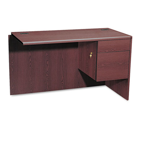 Image of 10700 "l" Workstation Return, Right 3/4 Pedestal, 48w X 24d X 29 1/2h, Mahogany