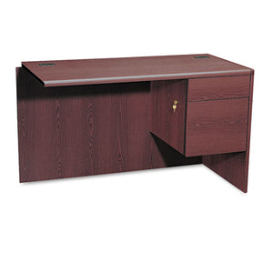 10700 "l" Workstation Return, Right 3/4 Pedestal, 48w X 24d X 29 1/2h, Mahogany