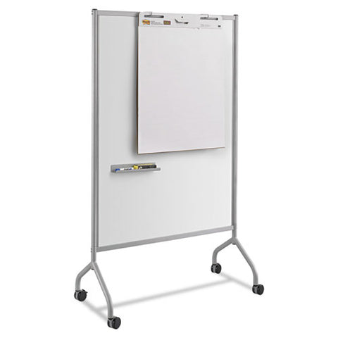 Image of Impromptu Magnetic Whiteboard Collaboration Screen, 42w X 21.5d X 72h, Gray/white