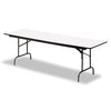 Premium Wood Laminate Folding Table, Rectangular, 60w X 30d X 29h, Gray/charcoal