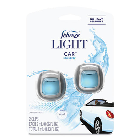 Image of Car Air Freshener, Sea Spray, 2 Ml Clip, 2/pack, 8 Packs/carton