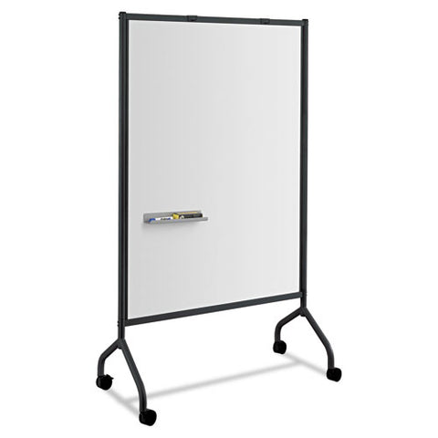 Image of Impromptu Magnetic Whiteboard Collaboration Screen, 42w X 21.5d X 72h, Black/white