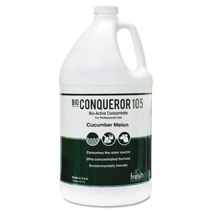 Bio Conqueror 105 Enzymatic Odor Counteractant Concentrate, Cucumber Melon, 1 Gal, 4/carton