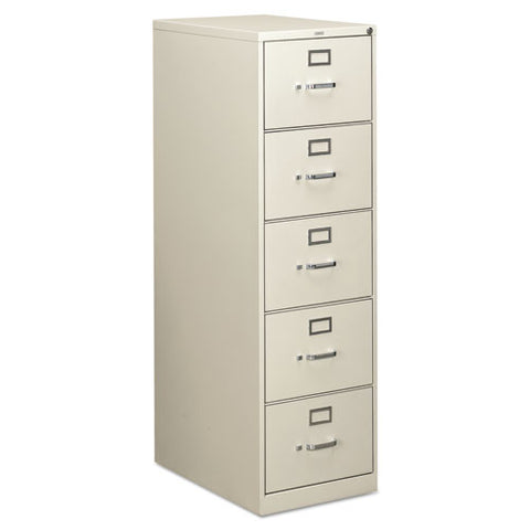 Image of 310 Series Five-drawer Full-suspension File, Legal, 18.25w X 26.5d X 60h, Light Gray