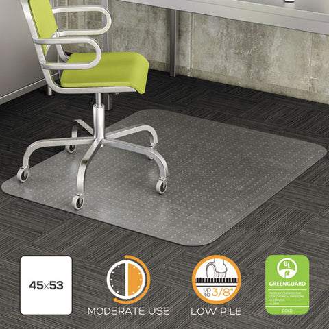 Image of Duramat Moderate Use Chair Mat For Low Pile Carpet, 36 X 48, Rectangular, Clear