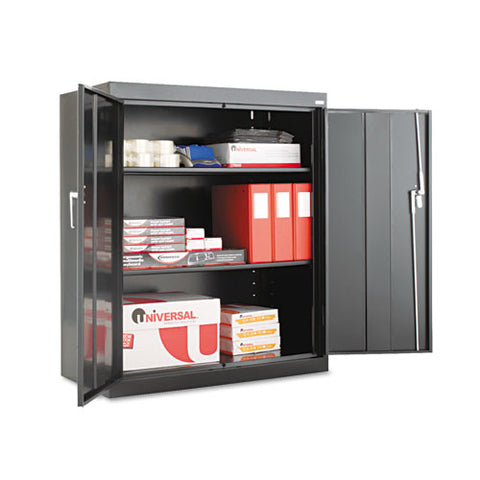 Image of Assembled 42" High Storage Cabinet, W/adjustable Shelves, 36w X 18d, Black