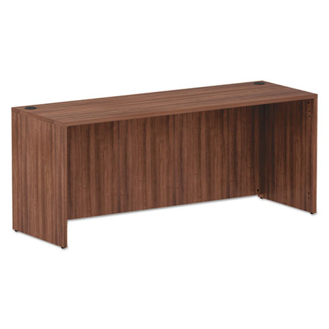 Image of Alera Valencia Series Credenza Shell, 70.88w X 23.63d X 29.5h, Modern Walnut