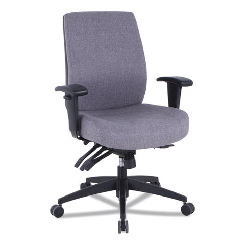 Image of Alera Wrigley Series 24/7 High Performance Mid-back Multifunction Task Chair, Up To 275 Lbs, Gray Seat/back, Black Base