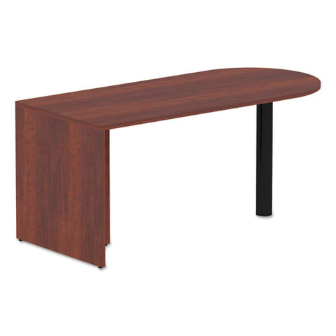 Image of Alera Valencia Series D-top Desk, 65w X 29.5d X 29.5h, Medium Cherry