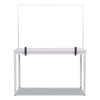 Protector Series Glass Aluminum Desktop Divider, 40.9 X 0.16 X 27.6, Clear