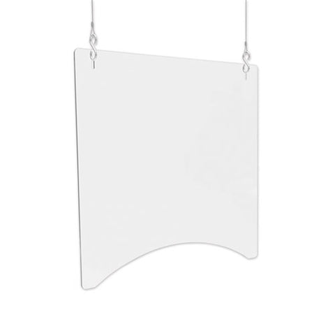 Image of Hanging Barrier, 23.75" X 35.75", Polycarbonate, Clear, 2/carton