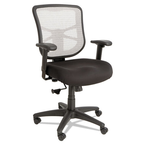 Image of Alera Elusion Series Mesh Mid-back Swivel/tilt Chair, Supports Up To 275 Lbs., Black Seat/white Back, Black Base