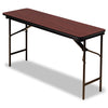 Premium Wood Laminate Folding Table, Rectangular, 60w X 18d X 29h, Mahogany