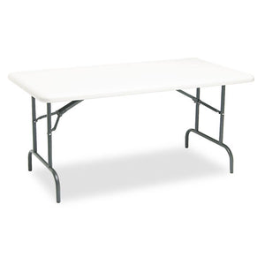 Indestructables Too 1200 Series Folding Table, 60w X 30d X 29h, Platinum