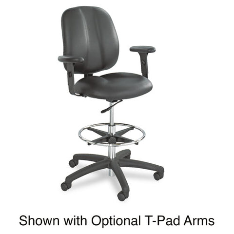 Image of Apprentice Ii Extended-height Chair, 32" Seat Height, Supports Up To 250 Lbs., Black Seat/black Back, Black Base