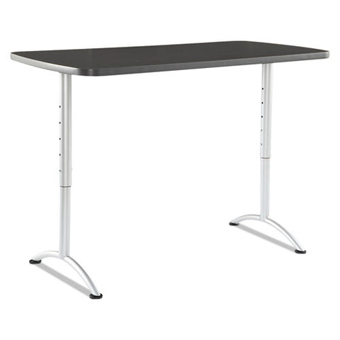 Image of Arc Sit-to-stand Tables, Rectangular Top, 60w X 30d X 30-42h, Graphite/silver