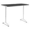 Arc Sit-to-stand Tables, Rectangular Top, 60w X 30d X 30-42h, Graphite/silver