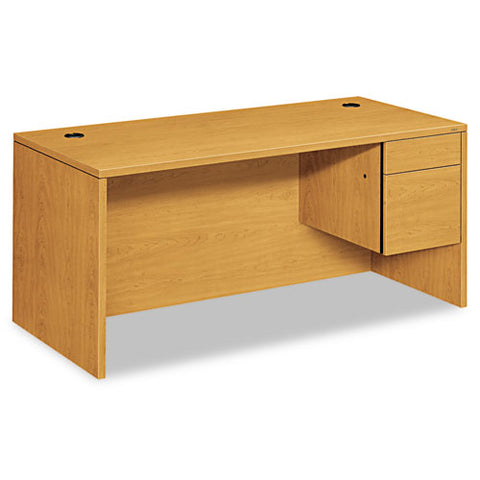 Image of 10500 Series "l" Right 3/4 Height Pedestal Desk, 66w X 30d X 29.5h, Harvest