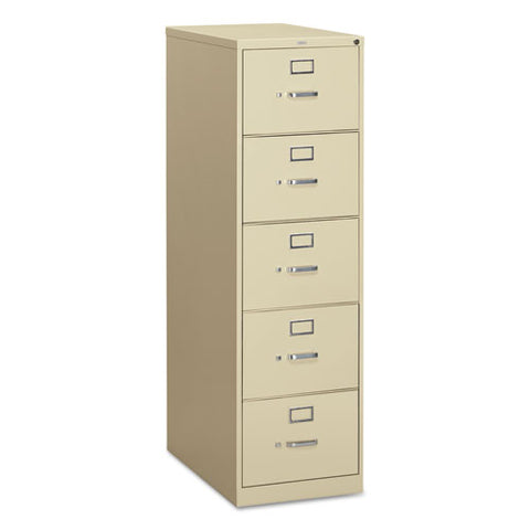 Image of 310 Series Five-drawer Full-suspension File, Legal, 18.25w X 26.5d X 60h, Putty