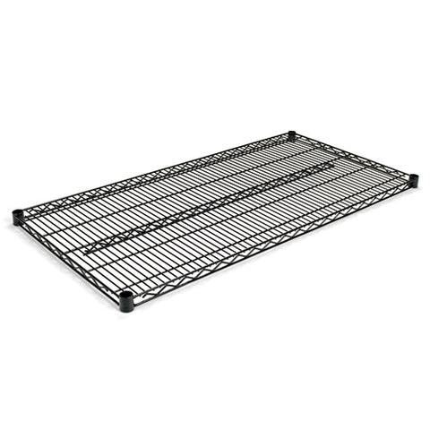 Image of Industrial Wire Shelving Extra Wire Shelves, 48w X 24d, Black, 2 Shelves/carton