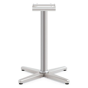 Arrange X-leg Base For 30-36" Tops, 25.59w X 27.88h, Silver