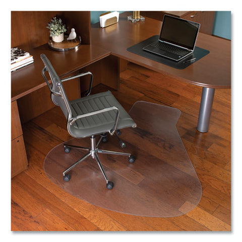 Image of Everlife Workstation Chair Mat For Hard Floors, With Lip, 66 X 60, Clear