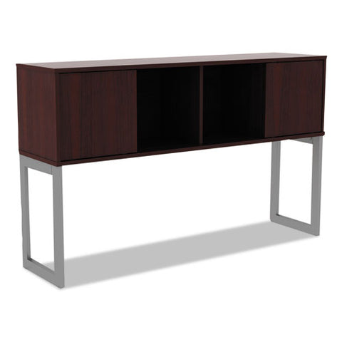 Image of Alera Open Office Desk Series Hutch, 59w X 15d X 36.38h, Mahogany