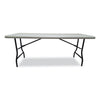 Indestructables Too 1200 Series Folding Table, 72w X 30d X 29h, Platinum